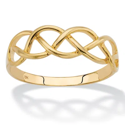Palm Beach Jewelry Braided Solid 10k Yellow Gold Twist Ring
