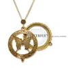 Palm Beach Jewelry Butterfly Magnifying Glass Goldtone Pendant Necklace 24-inch
