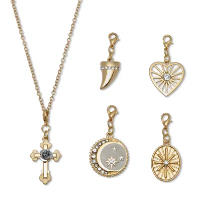 Palm Beach Jewelry Crystal 14k Yellow Gold-plated Pendant Set With 16 Inch Chain