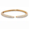 Palm Beach Jewelry Crystal Cuff Bangle Yellow Goldtone Sleek Bracelet 7-inch