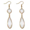 Palm Beach Jewelry Crystal Goldtone Drop Earrings