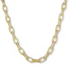 Palm Beach Jewelry Crystal Goldtone Paperclip Necklace, 18 Inches In Gold