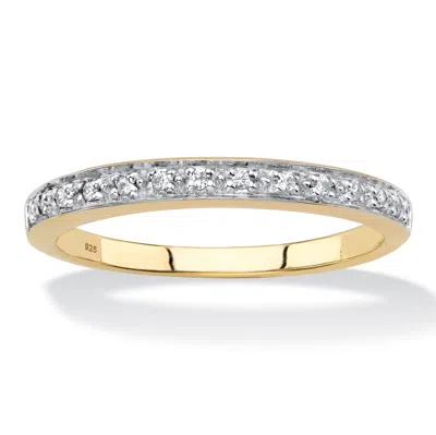 Palm Beach Jewelry Diamond Accent 18k Gold-plated Silver Ring In Yellow