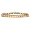 Palm Beach Jewelry Diamond Accent 18k Gold-plated Two-tone S-link Bracelet 7.25"