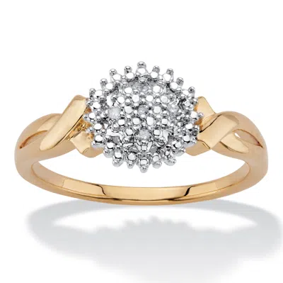 Palm Beach Jewelry Diamond Accent Gold-plated Cluster Ring In Yellow