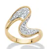 Palm Beach Jewelry Diamond Accent Gold-plated Freeform Ring In Yellow