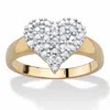 Palm Beach Jewelry Diamond Accent Gold-plated Heart-shaped Ring In Yellow