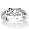 Palm Beach Jewelry Diamond Accent Interlocking Hearts Ring In Platinum-plated Sterling Silver In White