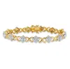 Palm Beach Jewelry Diamond Accent Pave-style 14k Yellow Gold "x And O" Tennis Bracelet 7.5"
