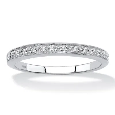 Palm Beach Jewelry Diamond Accent Platinum-plated Silver Ring In White