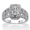 Palm Beach Jewelry Diamond Accent Platinum-plated Sterling Silver Filigree Ring In White