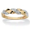 Palm Beach Jewelry Diamond Accent Ribbon Twist Ring In 10k Yellow Gold In White