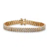Palm Beach Jewelry Diamond Accent S-link Tennis Bracelet Yellow Gold-plated 8"