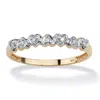 Palm Beach Jewelry Diamond Accent Solid 10k Gold Multi-heart Promise Band Ring In White