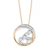 Palm Beach Jewelry Diamond Accent Solid 10k Yellow Gold Double Heart Pendant Necklace 18"