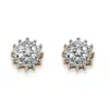 Palm Beach Jewelry Diamond Accent Starburst Stud Earrings In Solid 10k Gold In White
