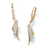 Palm Beach Jewelry Diamond Accent Waterfall Drop Earrings In 14k Gold-plated Sterling Silver