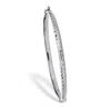 Palm Beach Jewelry Diamond Cut Bangle Bracelet Sterling Silver 7 3/4" Length