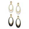 Palm Beach Jewelry Drop Yellow Gold Ion-plated Stainless Steel Enamel Earrings, 2-pair Set In Yellow
