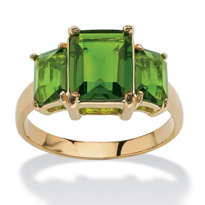 Palm Beach Jewelry Emerald-cut Birthstone Ring Gold-plated