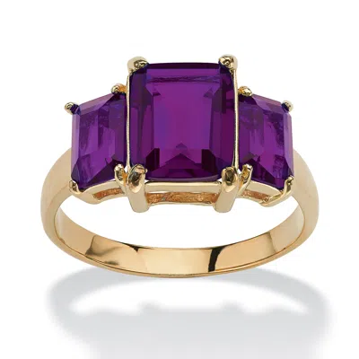 Palm Beach Jewelry Emerald-cut Birthstone Ring Gold-plated