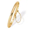 Palm Beach Jewelry Etched Bangle Bracelet In 18k Yellow Gold Over .925 Sterling Silver 7" In Yellow