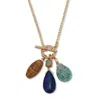 Palm Beach Jewelry Genuine Agate Goldtone Drop Necklace 28-inch