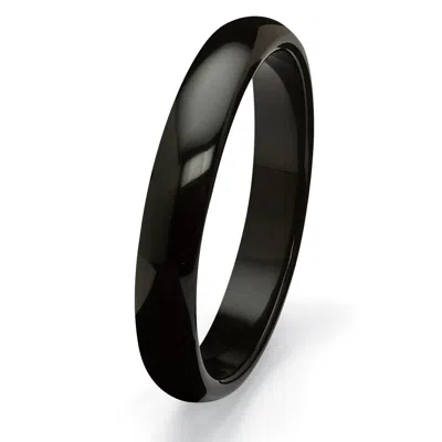 Palm Beach Jewelry Genuine Black Agate Bangle Bracelet 8.5 Inches