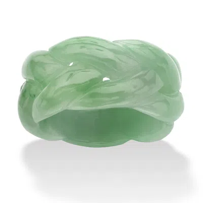 Palm Beach Jewelry Genuine Green Jade Braided Eternity Ring