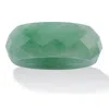 Palm Beach Jewelry Genuine Green Jade Faceted Band In Green