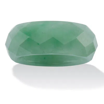 Palm Beach Jewelry Genuine Green Jade Faceted Band