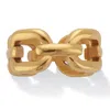 Palm Beach Jewelry Gold Ion-plated Chain Link Style Ring In Yellow