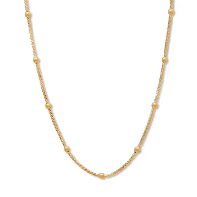 Palm Beach Jewelry Gold Ion-plated Stainless Steel Beaded Chain Necklace, 24 Inches In Yellow