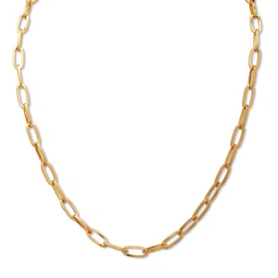 Palm Beach Jewelry Gold Ion-plated Stainless Steel Paperclip Necklace 18 Inch