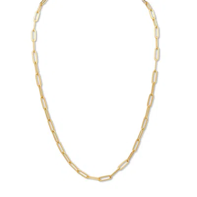 Palm Beach Jewelry Gold Ion-plated Stainless Steel Paperclip Necklace 18 Inch
