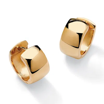 Palm Beach Jewelry Gold-plated Sterling Silver Huggie-style Hoop Lever-back Earrings In Yellow