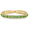 Palm Beach Jewelry Goldtone Birthstone And Crystal Bracelet 7"