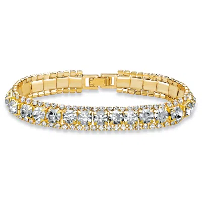 Palm Beach Jewelry Goldtone Birthstone And Crystal Bracelet 7"