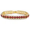 Palm Beach Jewelry Goldtone Birthstone And Crystal Bracelet 7"