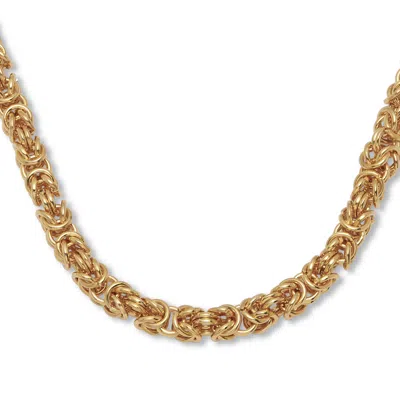 Palm Beach Jewelry Goldtone Byzantine-link Necklace 18-inch Length