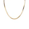 Palm Beach Jewelry Herringbone Chain Necklace Gold Ion-plated Stainless Steel 18" Length