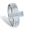 Palm Beach Jewelry Horizontal Cross Silvertone Cuff Bracelet 7"