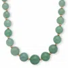 Palm Beach Jewelry Jade 10k Yellow Gold Beaded Graduated Necklace 18" In Green