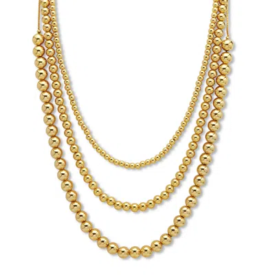 Palm Beach Jewelry Lariat Goldtone Ball Bead Necklaces 24-inch, 3-piece Set