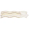 Palm Beach Jewelry Link Goldtone Bracelets 7 Inch Length Plus 2 Inch Extension, 5-piece Set