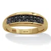 Palm Beach Jewelry Men's .12 Tcw Gold Over Sterling Silver Black Diamond Ring