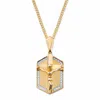 Palm Beach Jewelry Men's .15 Cttw. Yellow Gold-plated Pavé Cubic Zirconia Crucifix Necklace 22"