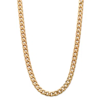 Palm Beach Jewelry Men's Curb-link Gold Ion-plated Classic Chain Necklace 20" (5.5mm) In Yellow