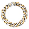 Palm Beach Jewelry Men's Curb Link Gold Ion Plated Stainless Steel Bracelet 10" Length