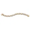 Palm Beach Jewelry Men's Diamond Accent 18k Gold-plated Two-tone Squared Curb-link Bracelet 8.5"